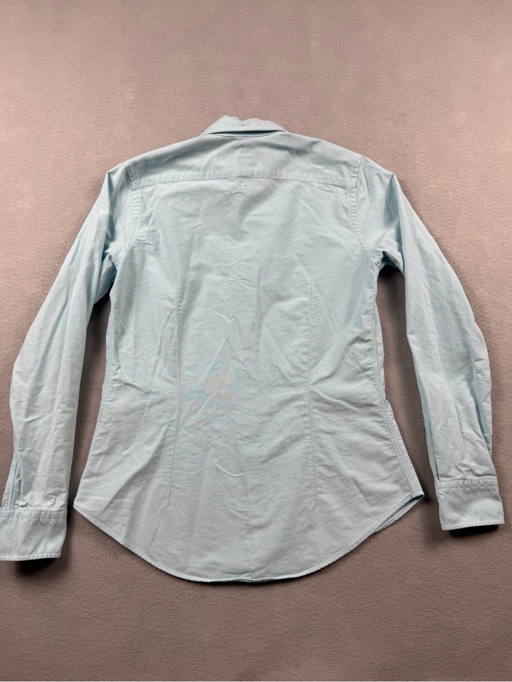 Polo Oxford Light Blue Button Down Shirt Slim Fit Women Size 6 - Picture 2 of 10